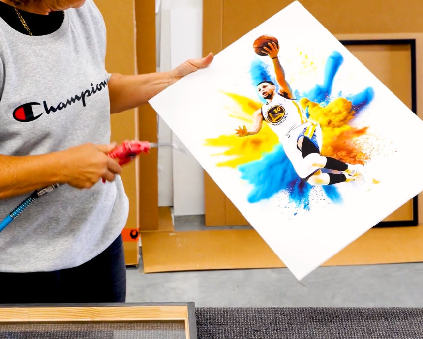 Load video: &lt;p&gt;Discover the process and craftsmanship behind our unique sports artwork.&lt;/p&gt;