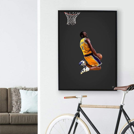 JS Sport Prints A2 / Black Frame / No White Border Kobe Bryant Dunk