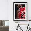 JS Sport Prints A2 / Black Frame / With White Border Michael Jordan Bulls