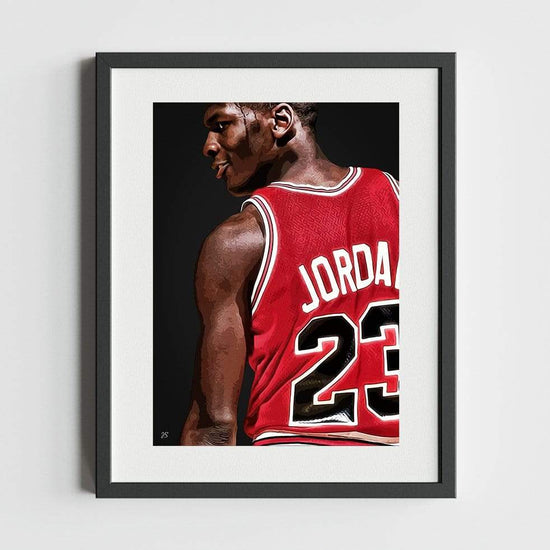 JS Sport Prints A3 / Black Frame / With White Border Michael Jordan Bulls