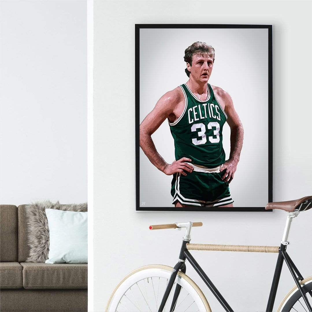 JS Sport Prints A2 / Black Frame / No White Border Larry Bird