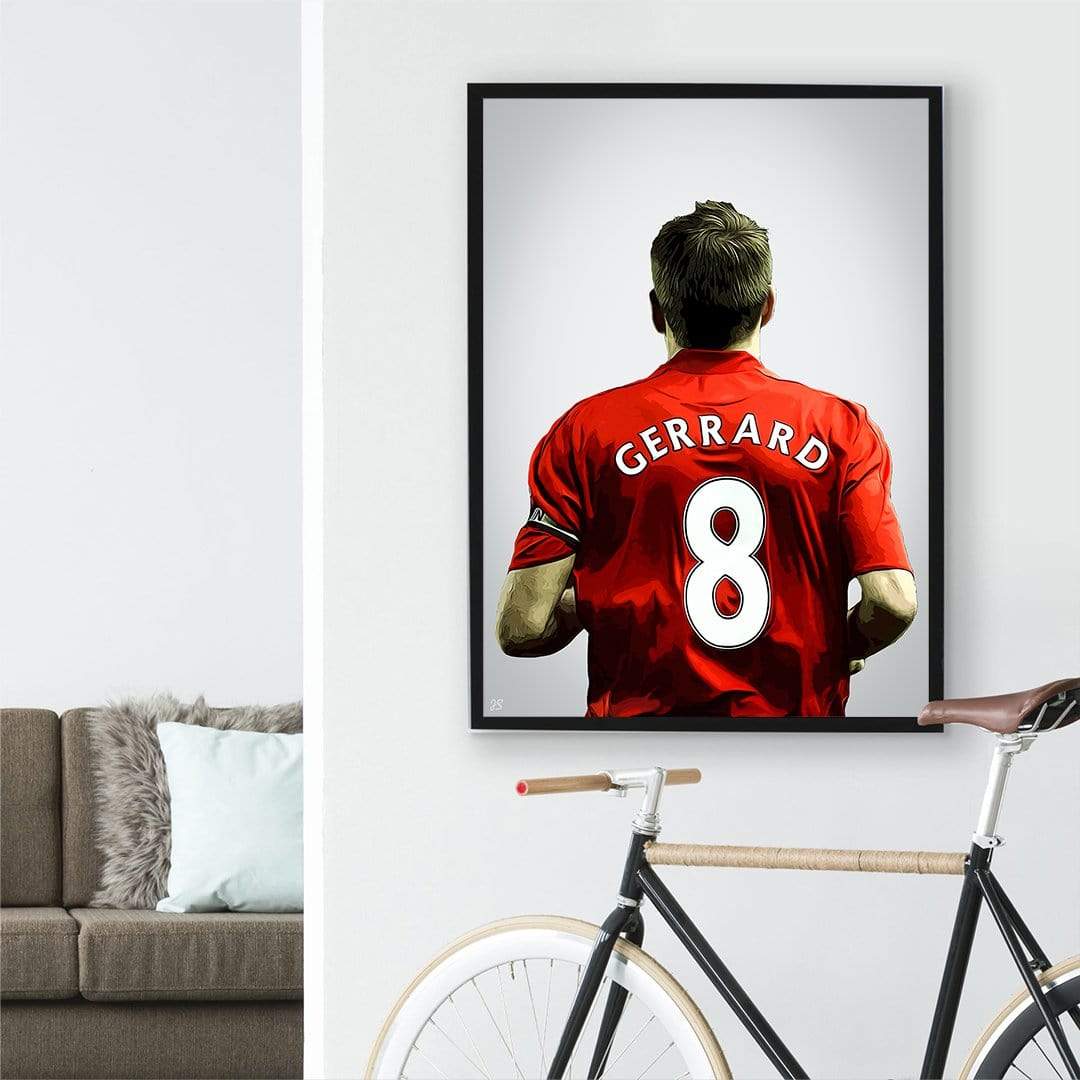 JS Sport Prints A2 / Black Frame / No White Border Steven Gerrard